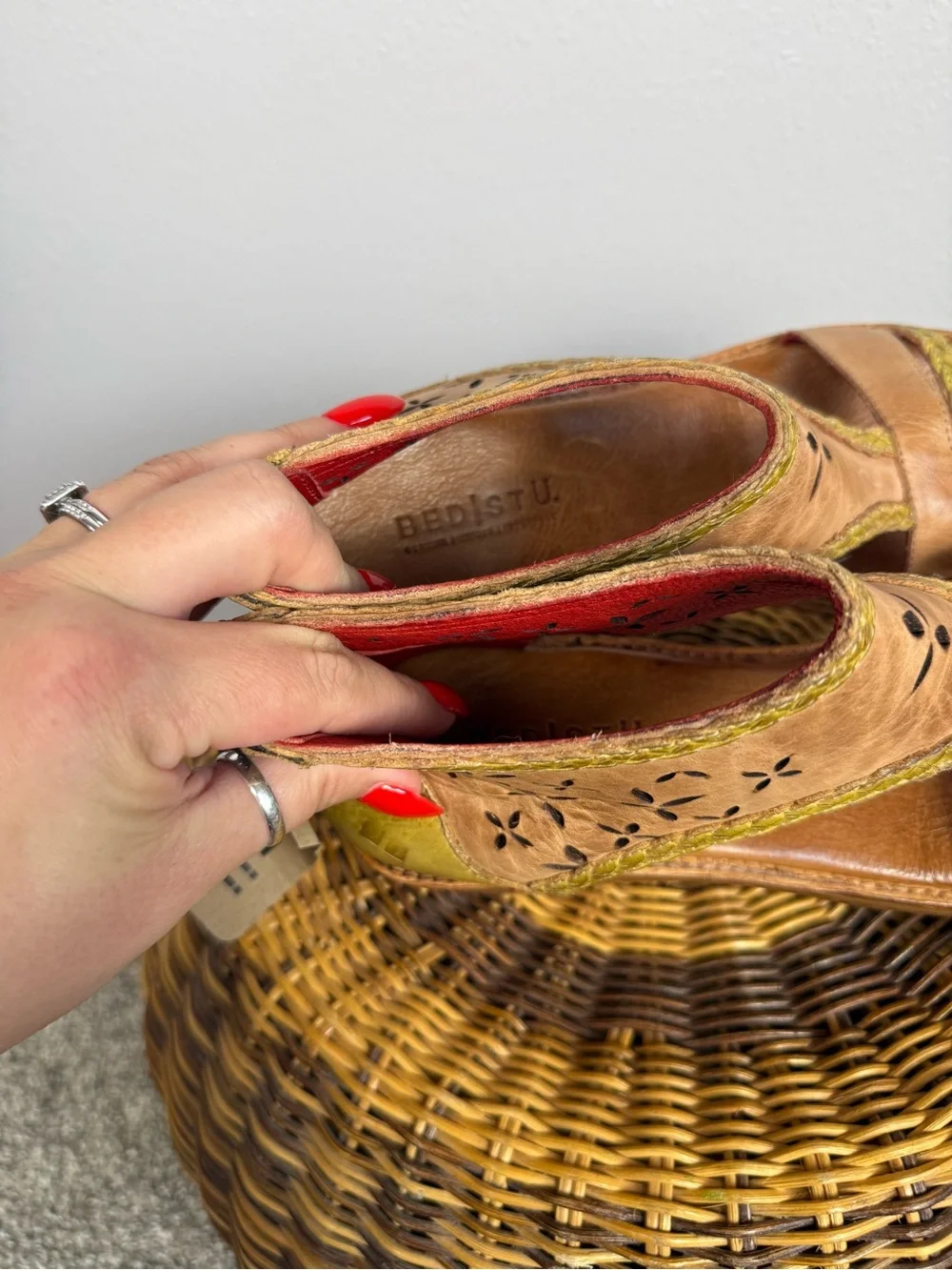 Bed Stu Locket Wedge Sandals - 10